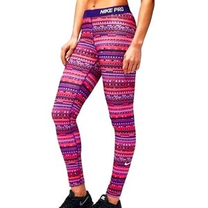 Nike Pro Women's Pink & Purple Leggings
